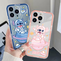 สำหรับ POCO X4 Pro M4 M3 Pro 5G X3 NFC GT F3น่ารักการ์ตูน Planet Stitch Angel คู่นักบินอวกาศคุณภาพสูง Square Edge Air Cushion Cover Full Len ป้องกันเคสโทรศัพท์