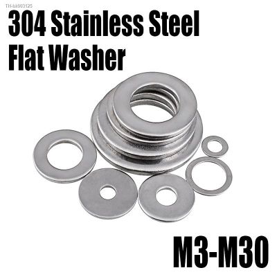 ▬♦✚ 5/20PCS M3-M30 304 Stainless Steel Flat Washer Plain Washer Flat Gasket Ring Large Size Oversize Big Wider Flat Washer Fastener