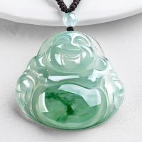 Myanmar Natural Ice Jade Buddha Pendant Womens Light Green Floating Flower Maitreya Buddha Smiling Buddha Jade Pendant I3MX I3MX