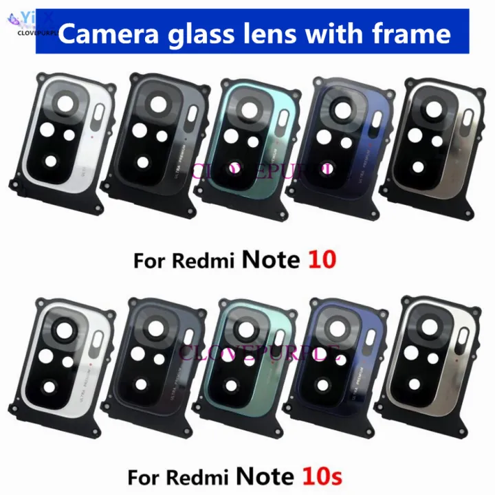 1pcs New Rear Camera Glass Lens Cover With Frame Holder For Redmi Note