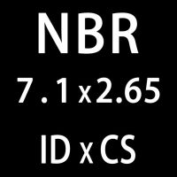 O แหวนแหวนปะเก็น2.65มม. ความหนาของไนไตรล์50ชิ้น/ล็อตซีลปิดผนึก Id6.75/7.1/7.6/8/8.75/9/9.5/10มม. วงแหวนยางโอริง Nbr(Id7.1Mm)