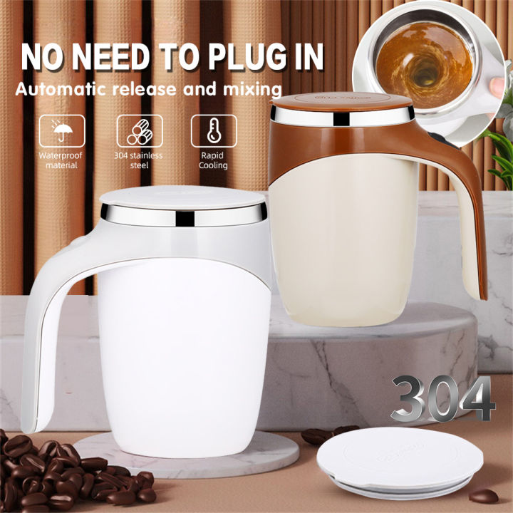 Coffee Mug Cup Self Stirring Insulated Automatic Double Mixing