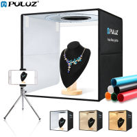 PULUZ กล่องเต๊นท์พกพาพับเก็บได้40ซม. แหวนไฟชาร์จ USB เร็วไฟสตูดิโอถ่ายภาพพร้อมฉากหลัง6สีขนาด: 40ซม. X 40ซม. X 40ซม. (ร้านค้า Puluz)