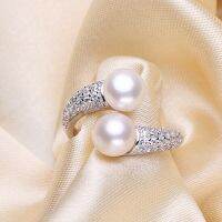 Freshwater Pearl Ring Finger Ring FREE SIZE Ring Unique Designed With 8-9Mm Size Big Real Pearls