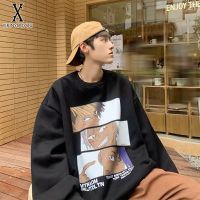 YIPINYOUYOU丨เสื้อขนแกะ Streetwear ผู้ชายฮิปฮอปเสื้อกันหนาวหมวกเสื้อสวมหัวสบายๆ