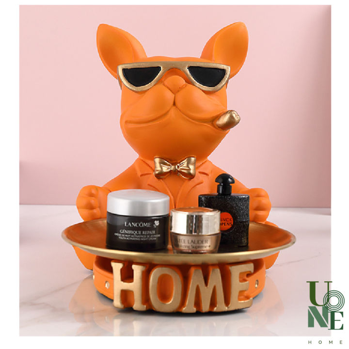 uonehome-พร้อมส่ง-h101-ของแต่งบ้าน-รูปปั้นเรซินบลูด็อก-home-ถาดวางของบลูด็อก-สไตล์นอร์ดิก-ของแต่งโต๊ะ-ดีไซน์สร้างสรรค์-ของขวัญวันเกิด