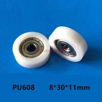 10 pcs 608 Nylon plastic Embedded 608 Groove Ball Bearings 8x30x11mm Guide Pulley