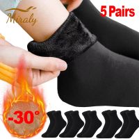 ✘►▽  5Pairs Winter Warm Thicken Fleece Short Socks Women Thermal Cashmere Wool Socks Snow Velvet Boots Home Floor Calcetines Mujer