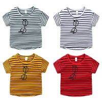 【CC】 quality 2022 kids T-shirt boys girls stripe Print Cotton Kids toddler tees Children