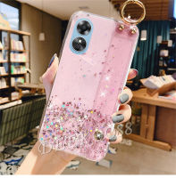 พร้อมเคส โทรศัพท์ OPPO A78สำหรับ OPPO A78 5G OPPO A78ปลอกโทรศัพท์มือถือกับสายรัดข้อมือใส Softcase เคสฝาหลังพื้นที่ดาว