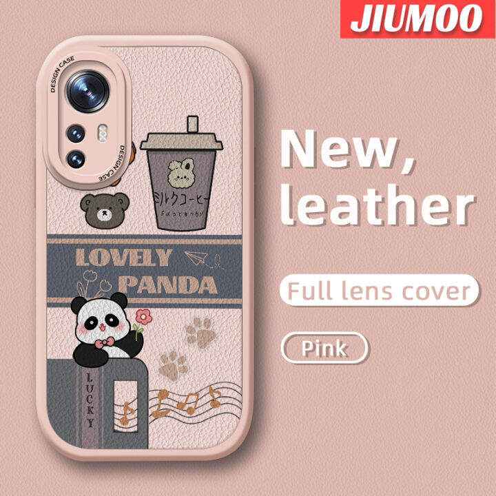 เคส-jiumoo-สำหรับ-xiaomi-12-lite-12-pro-เคสโทรศัพท์นุ่มหนังลายการ์ตูนแพนด้าบางน่ารักเคสป้องกันเลนส์กล้องคลุมทั้งหมดเคสกันกระแทกกรอบซิลิโคนลายดีไซน์ใหม่