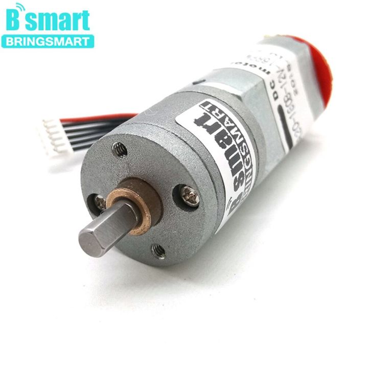 bringsmart-เครื่องเข้ารหัสแปรงมอเตอร์-dc-ขนาดเล็กเพลา12v-d-มอเตอร์เกียร์16-320รอบต่อนาทีรวดเร็วย้อนกลับปรับได้0-5-8kg-cml-jga20-180b