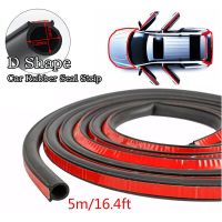 Universal 16Ft D-Shape Rubber Car Door Seal Strip Hollow Edge Guard Weatherstrip Universal Trunk Hood Sealing