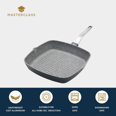 MasterClass Cast Aluminium Non-Stick Griddle Pan กระทะปิ้งย่าง
