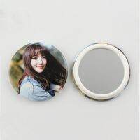 100pcs 75MM portable makeup mirror sweet and lovely gifts for girlfriends button badge mirror blanks