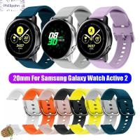 สร้อยข้อมือซิลิโคนสายสำรองสำหรับ Huami Amazfit Bip 20มม. สำหรับ Samsung Galaxy Watch Active 2 42มม. สายนาฬิกาข้อมือ