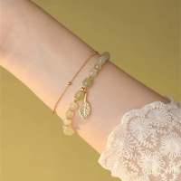 ？》：“： Wotian Jade Lucky  Leaf Bangle  Color For Women Hetian Jade Bracelet Leaves Double Layer Jewelry Gift Bring Luck Wealth