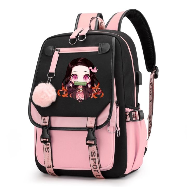 High Quality Anime School Bags Haikyuu Vbc Bookbag Oxford Travel Backpack  Girls Hinata Shoyo Pink Schoolbag Usb Laptop Bagpack  Backpacks   AliExpress
