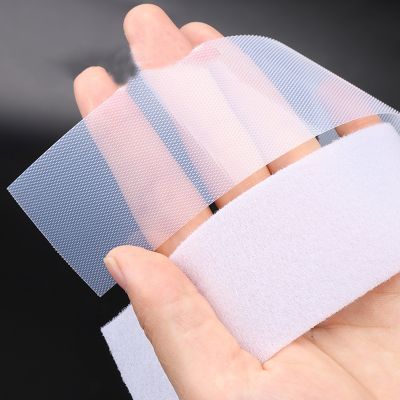 5M 20/25/30/40/50mm Soft Baby Hook Loop Fastener Tape Safe Baby Transparent Black White Self Adhesive Stickers Tape DIY Sewing