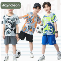 JoynCleon ชุดแขนสั้นเด็ก,ชุดสันทนาการกีฬาฤดูร้อนสำหรับเด็กชายเสื้อยืดนักเรียนและกางเกงขาสั้น