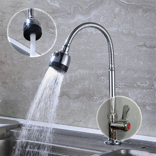 SINKFAUCET002 - Adjustable Sink Faucet Rotatable Stainless Steel With ...