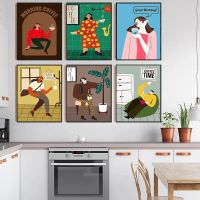 Simple Girl ดื่มกาแฟเวลาโปสเตอร์และพิมพ์ผู้หญิงและ Vintage Coffee Wall Art ภาพวาดผ้าใบสำหรับ Shop Coffee Room Decor Pictures