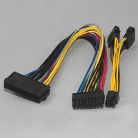 Atx 24pin เป็น18pin ไอดีอีแบบคู่ Molex เพื่อ6pin ตัวแปลงสายสายไฟอะแดปเตอร์สำหรับ18awg Hp Z600เซิร์ฟเวอร์เวิร์กสเตชัน