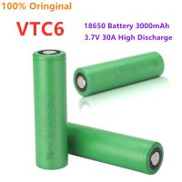 VTC6 18650 3000MAh 3.7V30A High Discharge 18650ชาร์จใหม่ได้สำหรับ US18650VTC6ไฟฉายเครื่องมือ