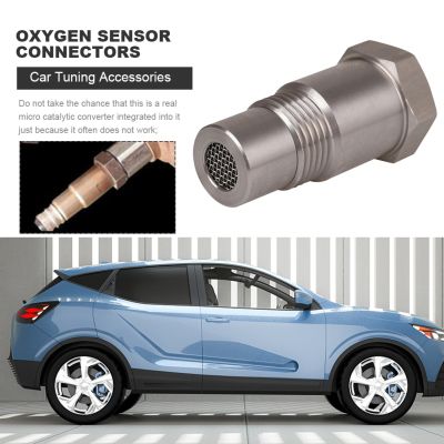 1.8inch Magnetic Induction Car Oxygen Sensor Filter Connector Built-In Mini Catalytic Converter Fool-Proof Stainless Steel Oxygen Sensor Removers