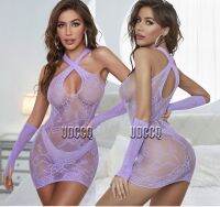 ZZOOI Sexy Fishnet Lingerie Sheer Babydoll dress Underwear Body stocking Chemises Catsuit lace pattern bikini body suit bodysuits