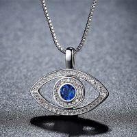 Luck Turkey Blue Evil Eye Blue Rhinestone Eye Choker Necklace For Women  Fashion Charm  Exaggerated Shape Wholesale Jewelry Fashion Chain Necklaces