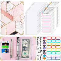 Financial Budget A6 Planner Marble Pattern Colorful Printed Loose-leaf