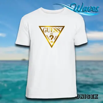 Gold and 2024 white guess shirt