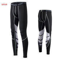 ผู้ชายบีบอัดกางเกงกีฬา Leggings แห้งเร็วระบายอากาศสำหรับวิ่งออกกำลังกายเมษายนฝน