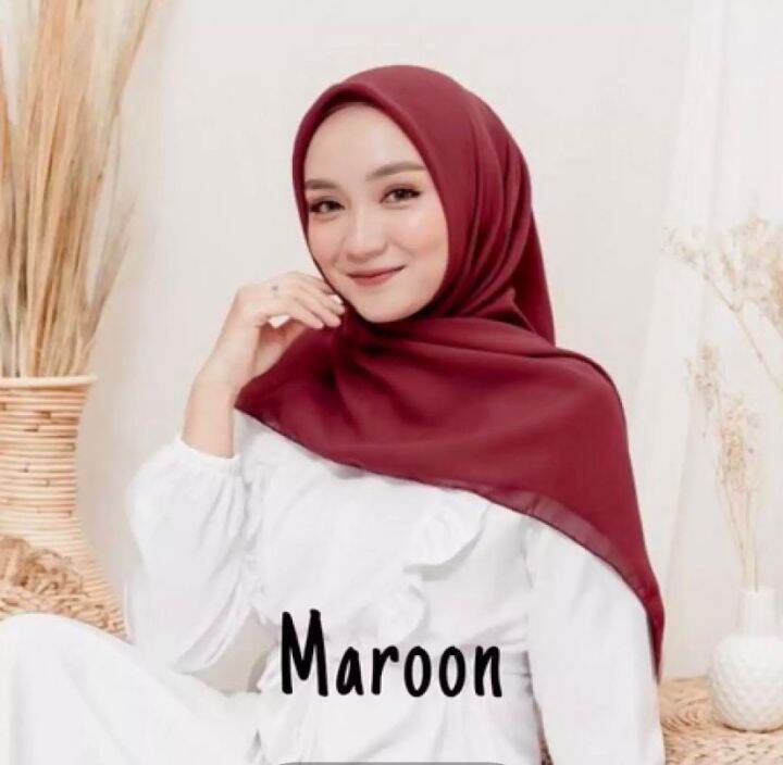 Hijab Segiempat Bella Square Polos Warna Terlengkap / Hijab Model ...