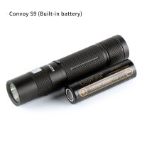 Convoy ไฟฉาย S9,Xml2ภายใน,พร้อมพอร์ตชาร์จ Micro USB,ไฟฉาย18650,ไฟฉาย,พร้อมแบตเตอรี่18650