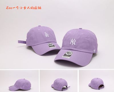 Lus❇MLB กิกะไบต์2023หมวกเบสบอล Ny ฉลากขนาดเล็กเสื่อปิกนิกกันน้ำสีม่วง47แบบลำลองสินค้าใหม่
