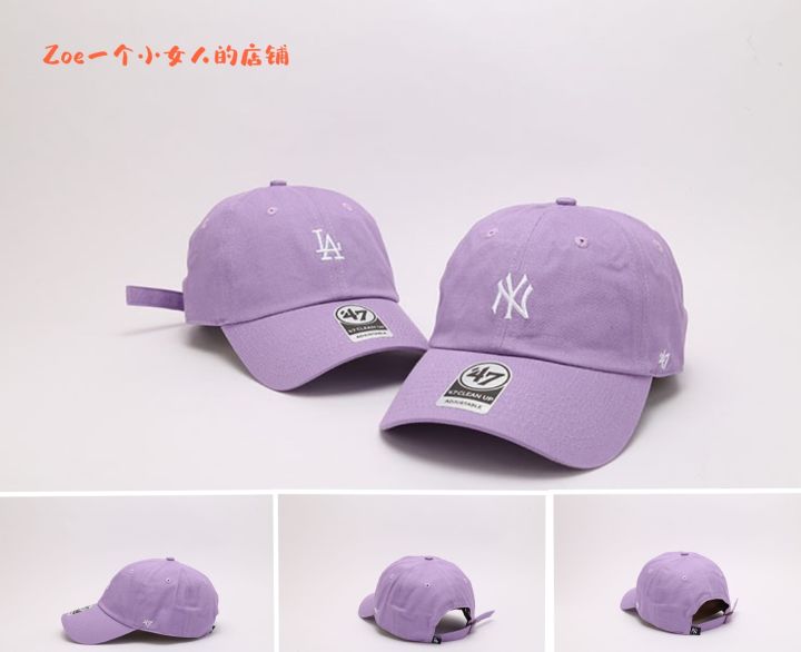 lus-mlb-กิกะไบต์2023หมวกเบสบอล-ny-ฉลากขนาดเล็กเสื่อปิกนิกกันน้ำสีม่วง47แบบลำลองสินค้าใหม่