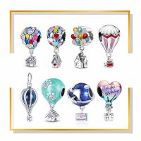 New  925 Sterling Silver Hot Air Balloon Charm Balloon House Bead For Pandora plata de ley 925 Original DIY Bracelet Jewelry