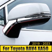 สำหรับโตโยต้า XA50 RAV4 2019 2020 2021 2022 2023 RAV 4 MK5 ABS เชือกยาวของตกแต่งกระจกมองหลังรถยนต์อุปกรณ์เสริมโครงฝาครอบช่องแอร์