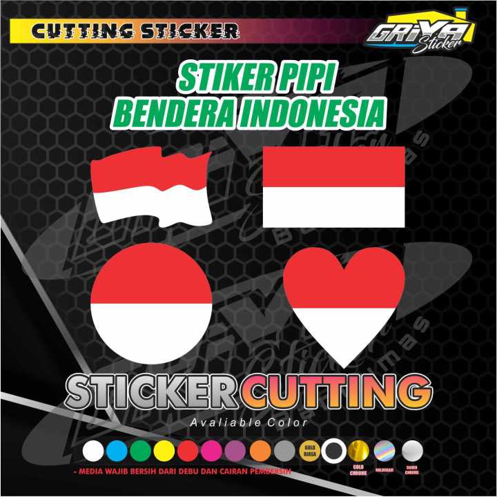 Sticker Pipi Hut Ri Bendera Merah Putih Stiker Kemerdekaan Indonesia Pancasila I Love 8286