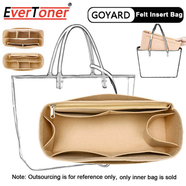 EverToner Felt Insert Organizer For Goyard GM PM Mini Tote Bag Womens