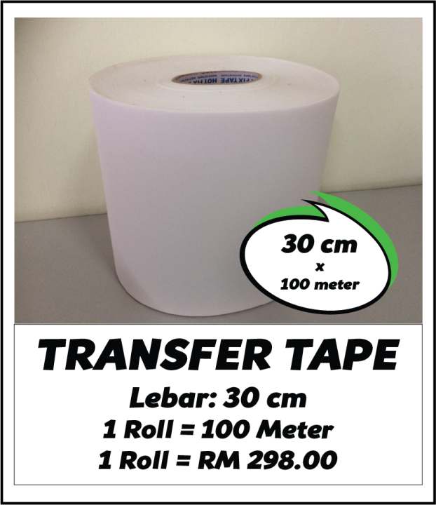 Transfer Tape / Hot Fix Tape [ 100 meter / roll - Lebar 30 cm ] Hot Fix ...