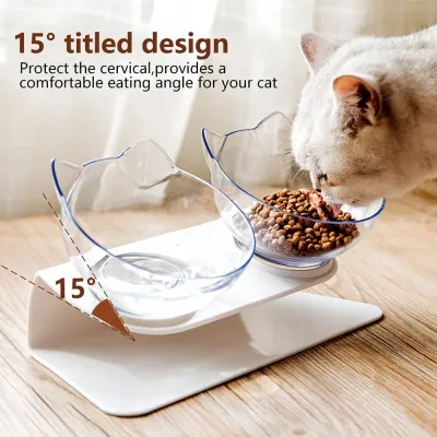 Non-Slip Double Cat Bowl Dog Bowl With Stand Pet Feeding Cat Water Bowl For Cats Pet Food Bowls For Dogs Feeder Product Supplies