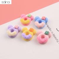 SDINA Kawaii 10ชิ้นตกแต่งปลอกโทรศัพท์หลังเรียบอุปกรณ์งานประดิษฐ์ DIY เสน่ห์เล็บโดนัทเล็บปลอม Rhinestones อุปกรณ์ทำเล็บ3D ตกแต่งศิลปะเล็บ