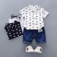 COD dsdgfhgfsdsss Ready Baby Boys T-Shirts Shorts Setwear 2Pcs set Korean Style Floral Print Clothes Setwear Outfits