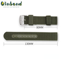 Qinband 18มม. 20มม. 22มม. 24มม. สายนาฬิกาข้อมือสานสากลระบายอากาศได้สายรัดข้อมือสำหรับเปลี่ยนแบบนุ่มง่าย