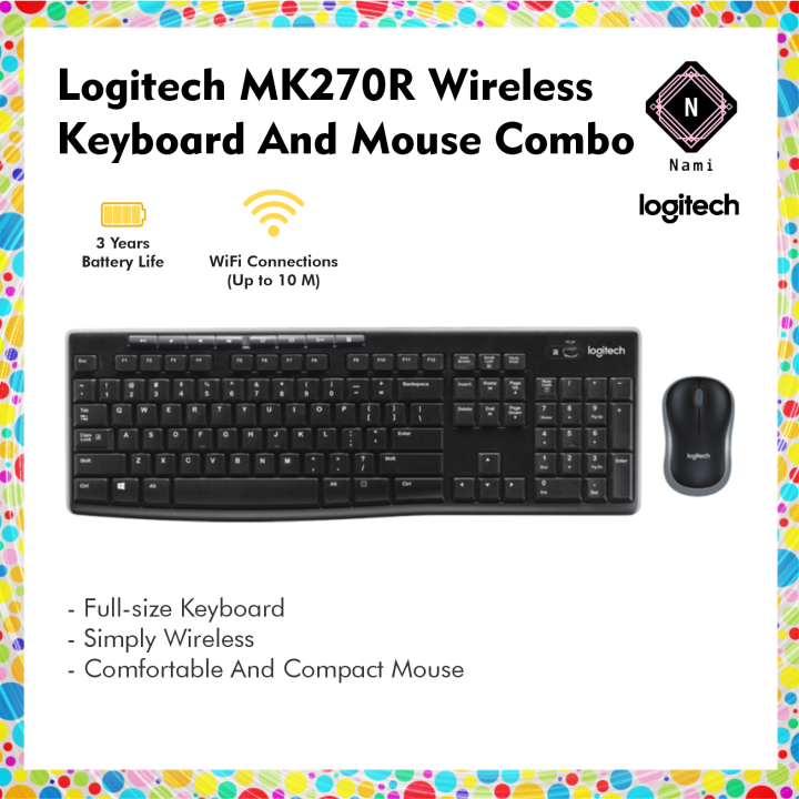 Logitech MK270R Realible Wireless Mouse and Keyboard Combo Lazada