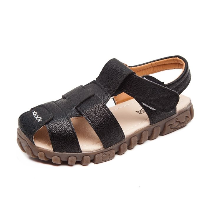 summer-children-shoes-closed-toe-toddler-boys-sandals-leather-cut-outs-breathable-beach-sandalia-infantil-kids-sandals-comfort