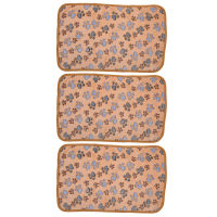 3Pcs Dog Paw พิมพ์ผ้าห่มขนแกะ Coral Fleece น่ารัก Dog Paw พิมพ์กัด Soft Warm Sleep Mat สำหรับสัตว์เลี้ยง Dogs